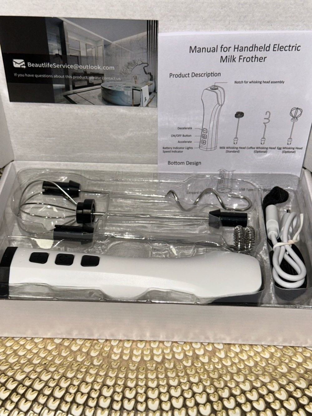 Electric Handheld Milk Frother - White - Picture 4 of 10